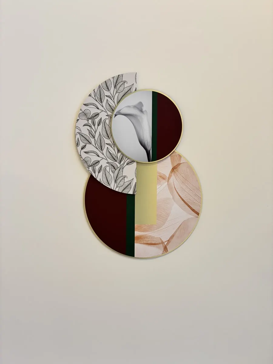 Résidence Domitys : décor circulaire en Dibond imprimé, salon